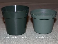 3" Round Green Standard Pot
